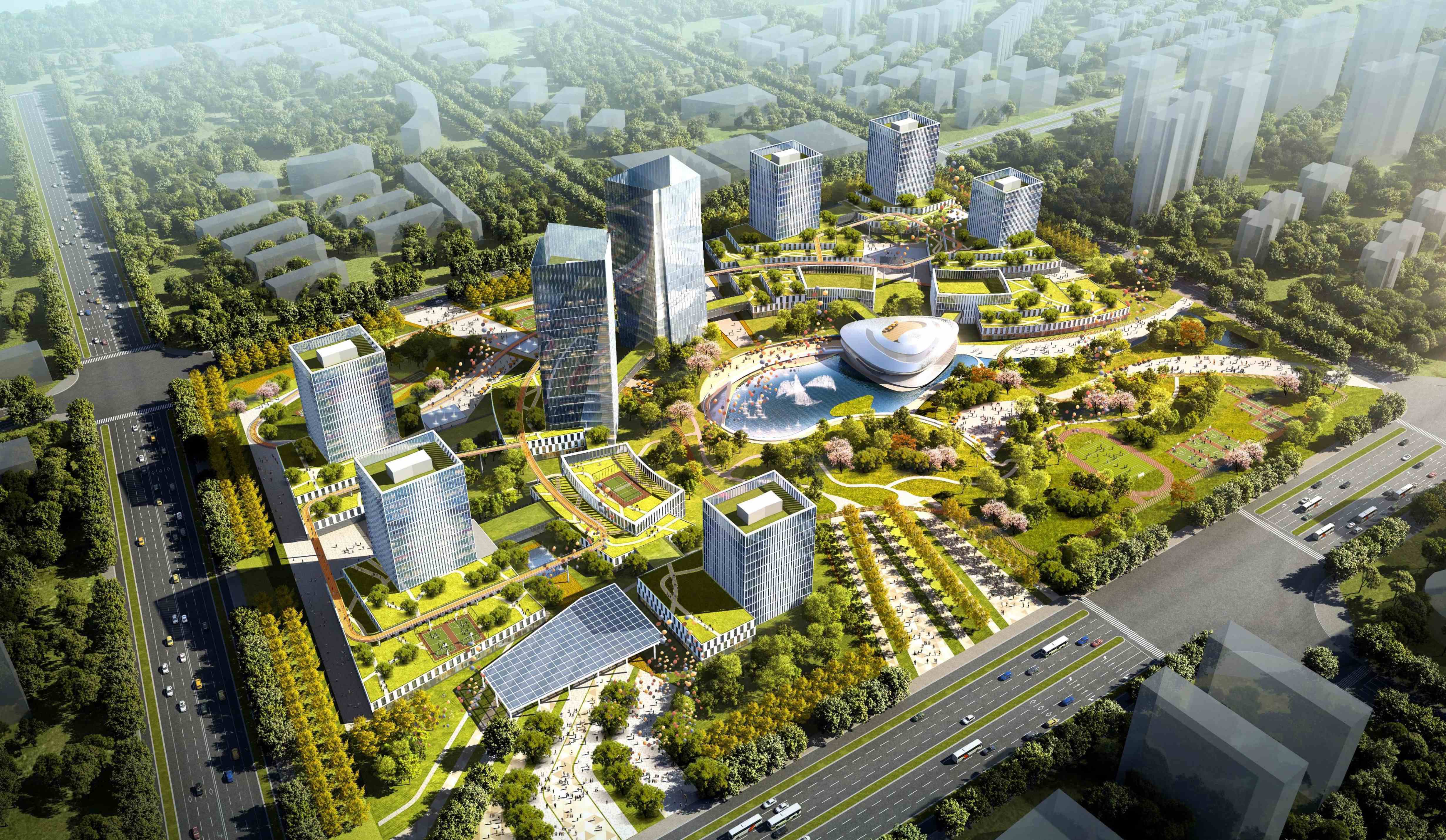 青岛城投集团莱西平度公司莱西南部新城项目效果图_compressed