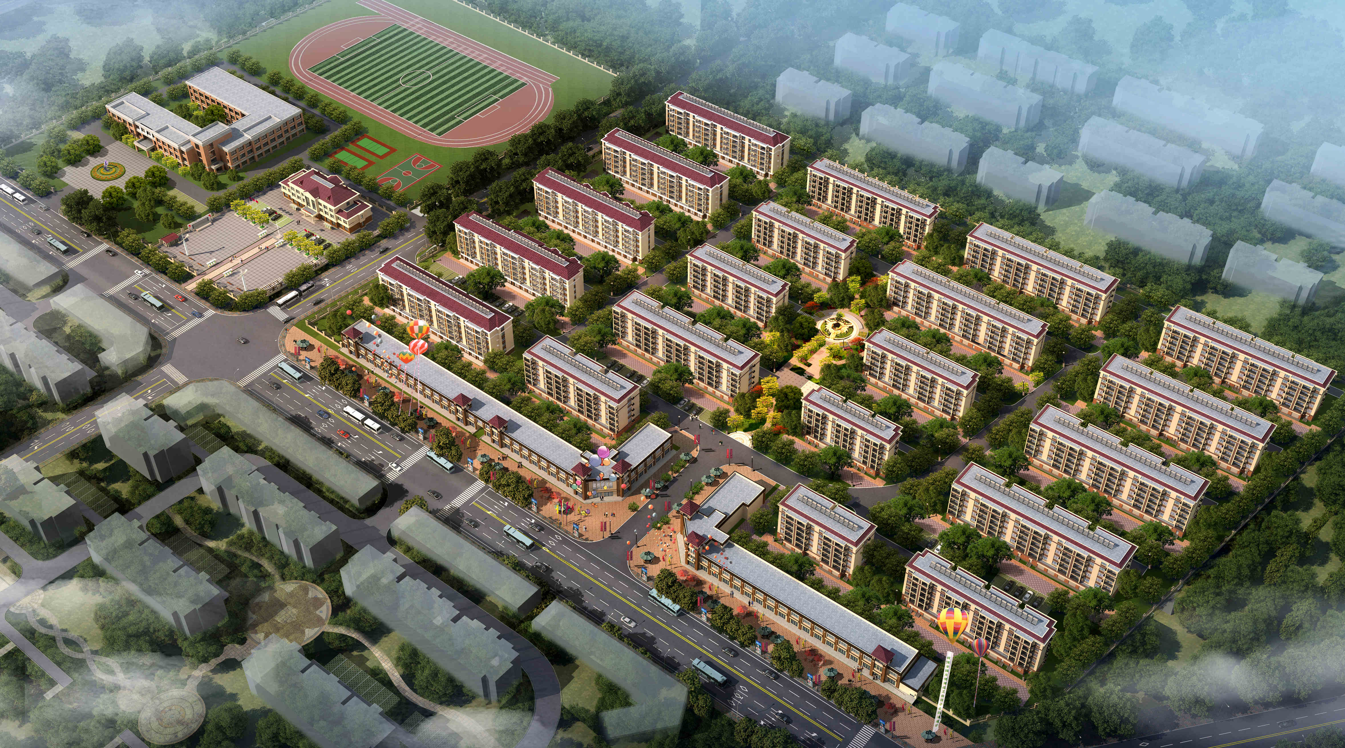 青岛城投集团莱西平度公司河头店镇龙泉湖社区项目效果图_副本